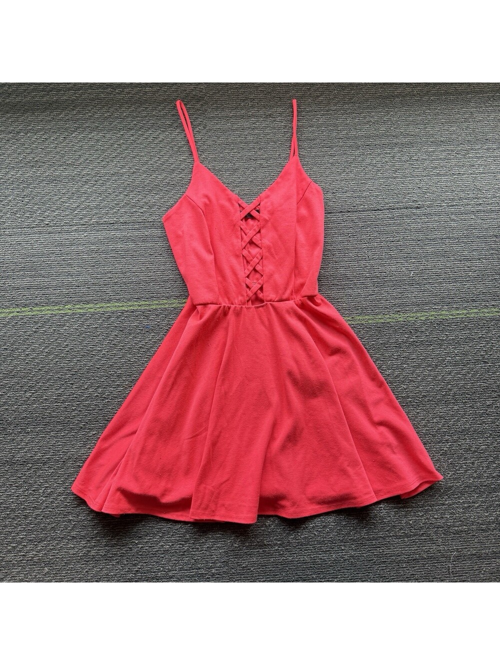 Foreign exchange Flowy Spring dress Hot Pink Spaghetti Strap Medium